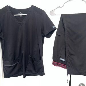 Med Couture “Touch” Black Medium Scrub Set